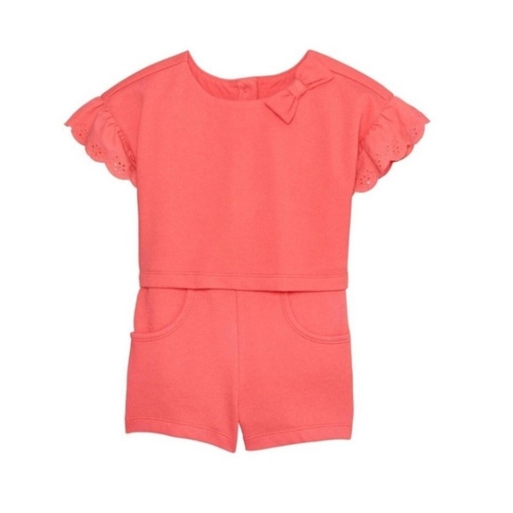 Janie and Jack Other - Janie and Jack Coral Eyelet Romper